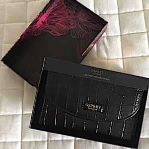 NWT Osprey Black Leather Wallet.